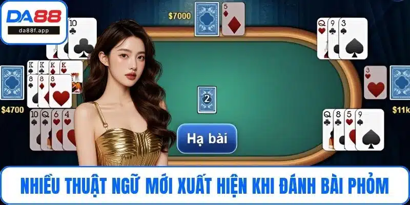 Nhiều thuật ngữ mới xuất hiện khi bạn đánh bài phỏm